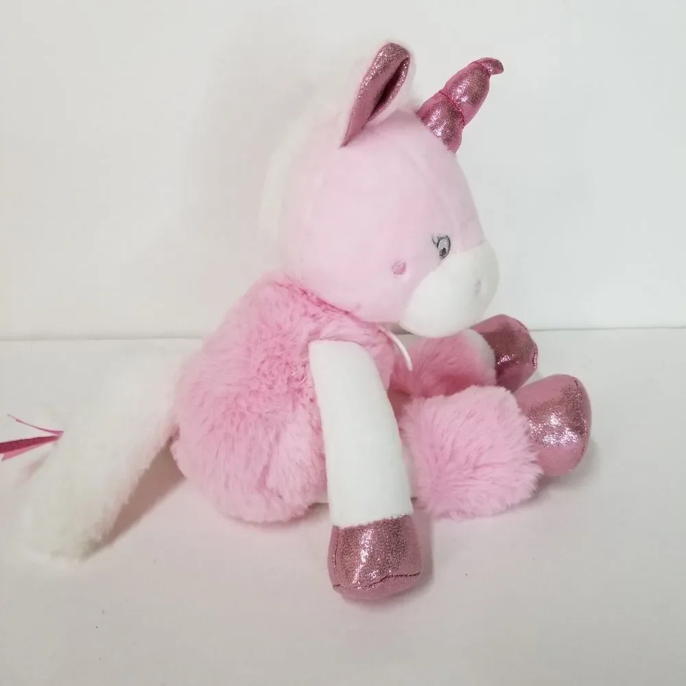 Baby Nat Unicorn Pink Stuffed‎ Plush with Spakley Accents & Security Blanket